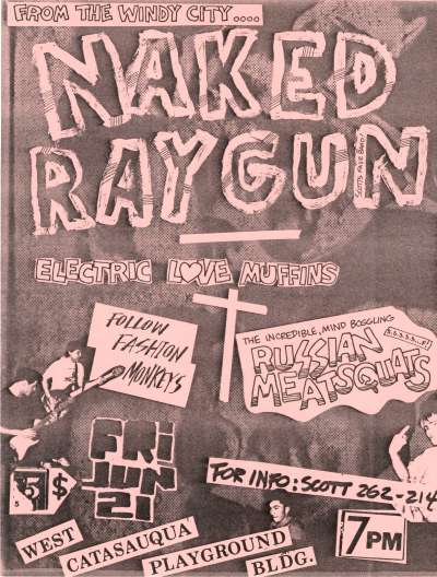 ELM Naked Raygun flyer
